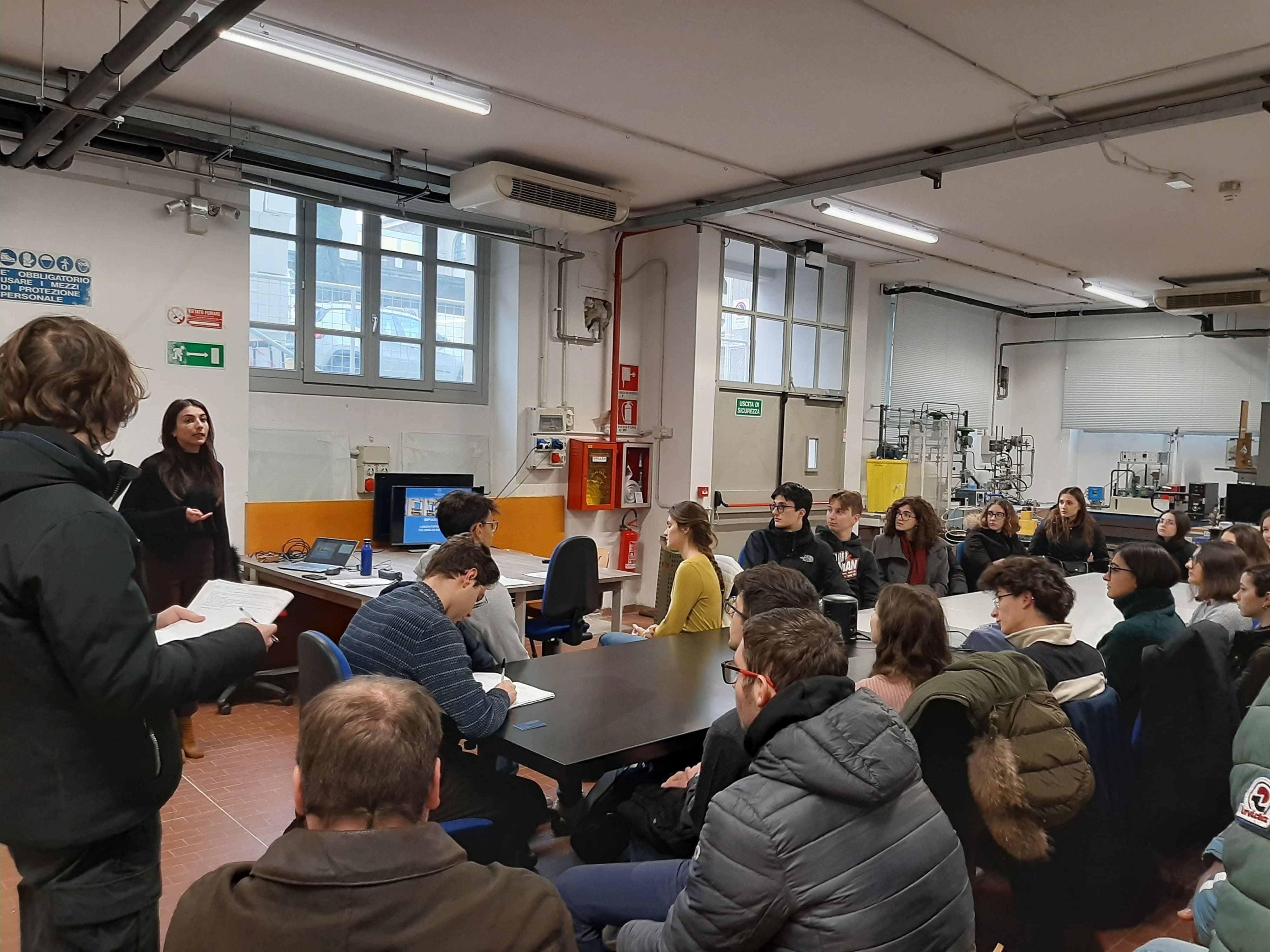 Students visiting the PT lab