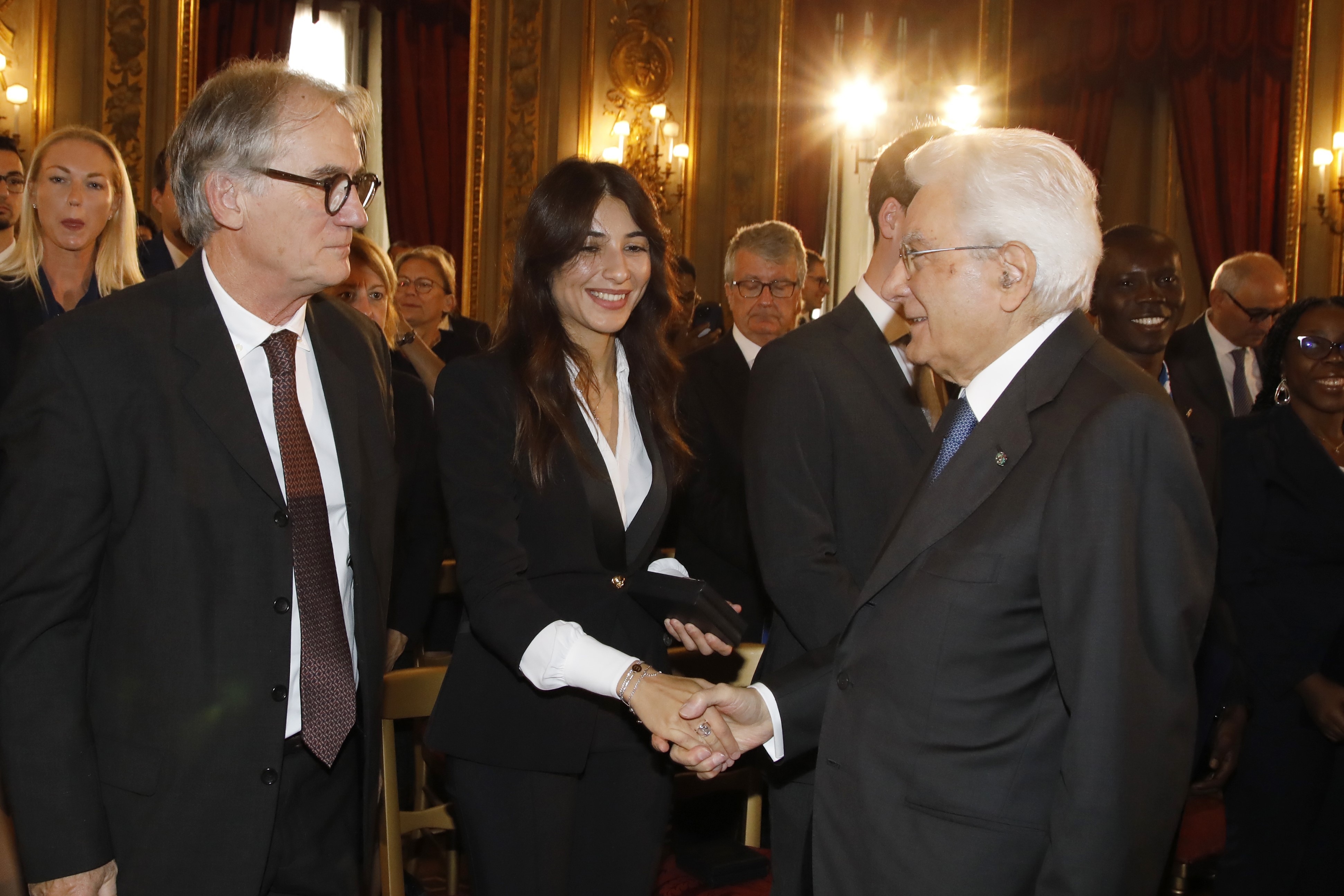 ROMA 15 OTTOBRE 2024 CERIMONIA CONSEGNA PREMI ENI AWARD 2024 
NELLA FOTO SERGIO MATTARELLA - ELVIRA SPATOLISANO